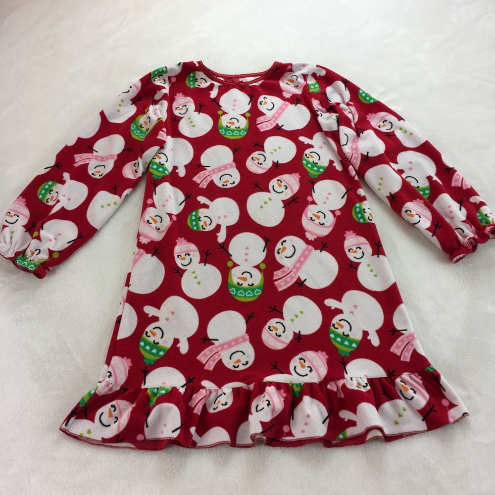 Carter’s Super Comfy Christmas Snowman Pajamas Dress